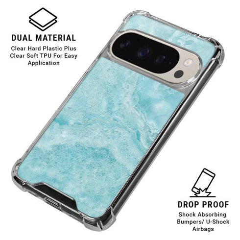Crystal Turquoise Pixel 9/9 Pro Clear Case